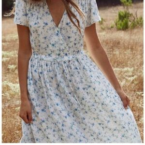 CHRISTY DAWN The Dawn Dress White Blue Floral Print xs